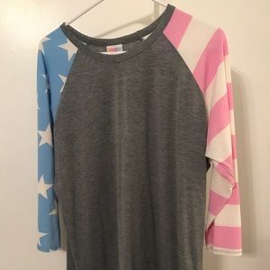 XL pink and blue American flag LuLaRoe randy